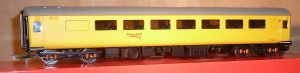 Hornby R4901 Network Rail Mk2F Radio Survey test coach 977997 & R4928 Network Rail Mk2F Plain Line Pattern Recognition (PLPR) test coach 72631
